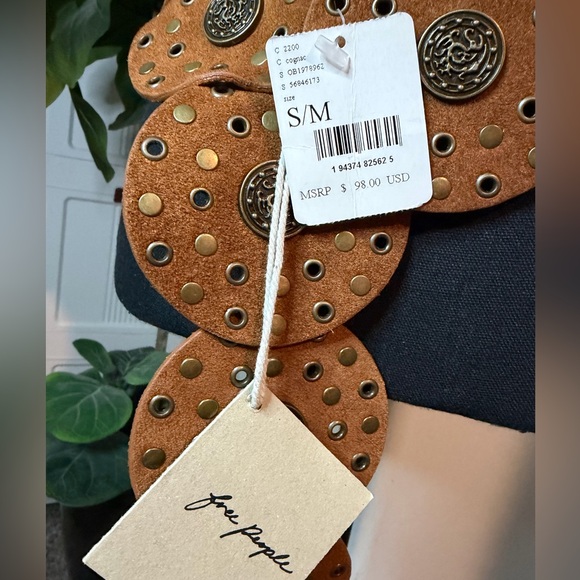 Free People Brown Round Studded Belt - Picture 4 of 10